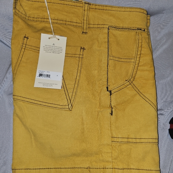 prAna Suki Corduroy Mustard Gold Shorts Low Rise Bottoms Fall Women's Sz 6 NWT - Picture 4 of 13